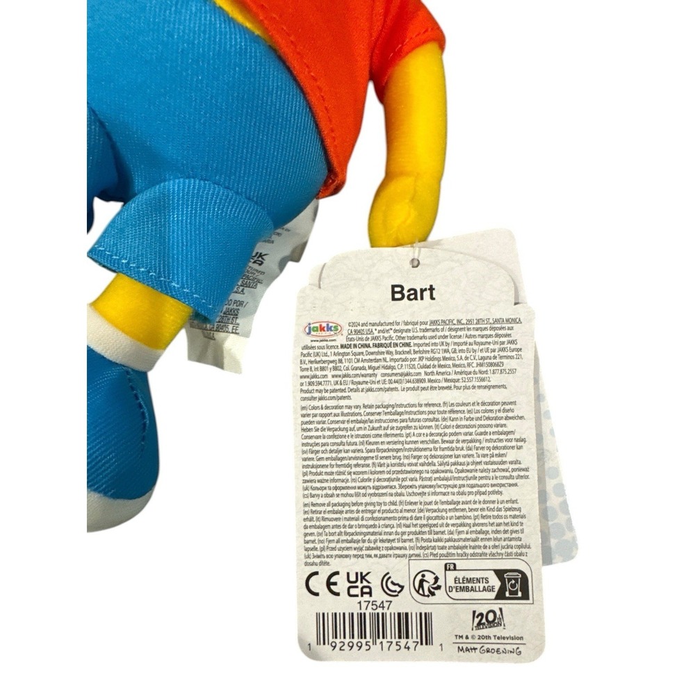 Jakks Pacific The Simpsons 10" Plush 2024 - Homer & Bart Simpson - Picture 8 of 15